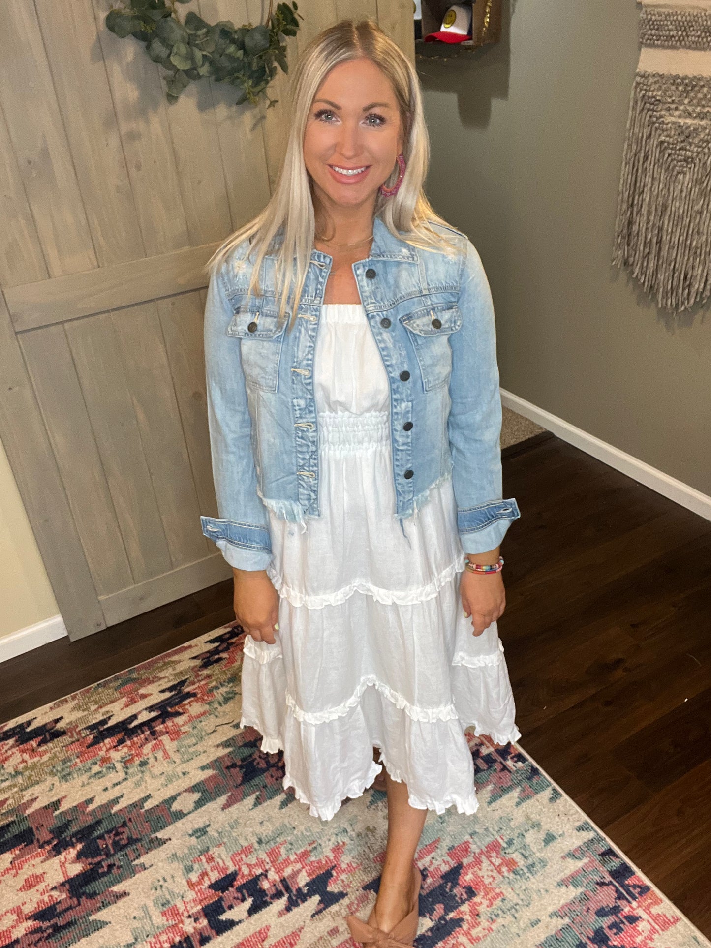 Fringe Hem Denim Jacket