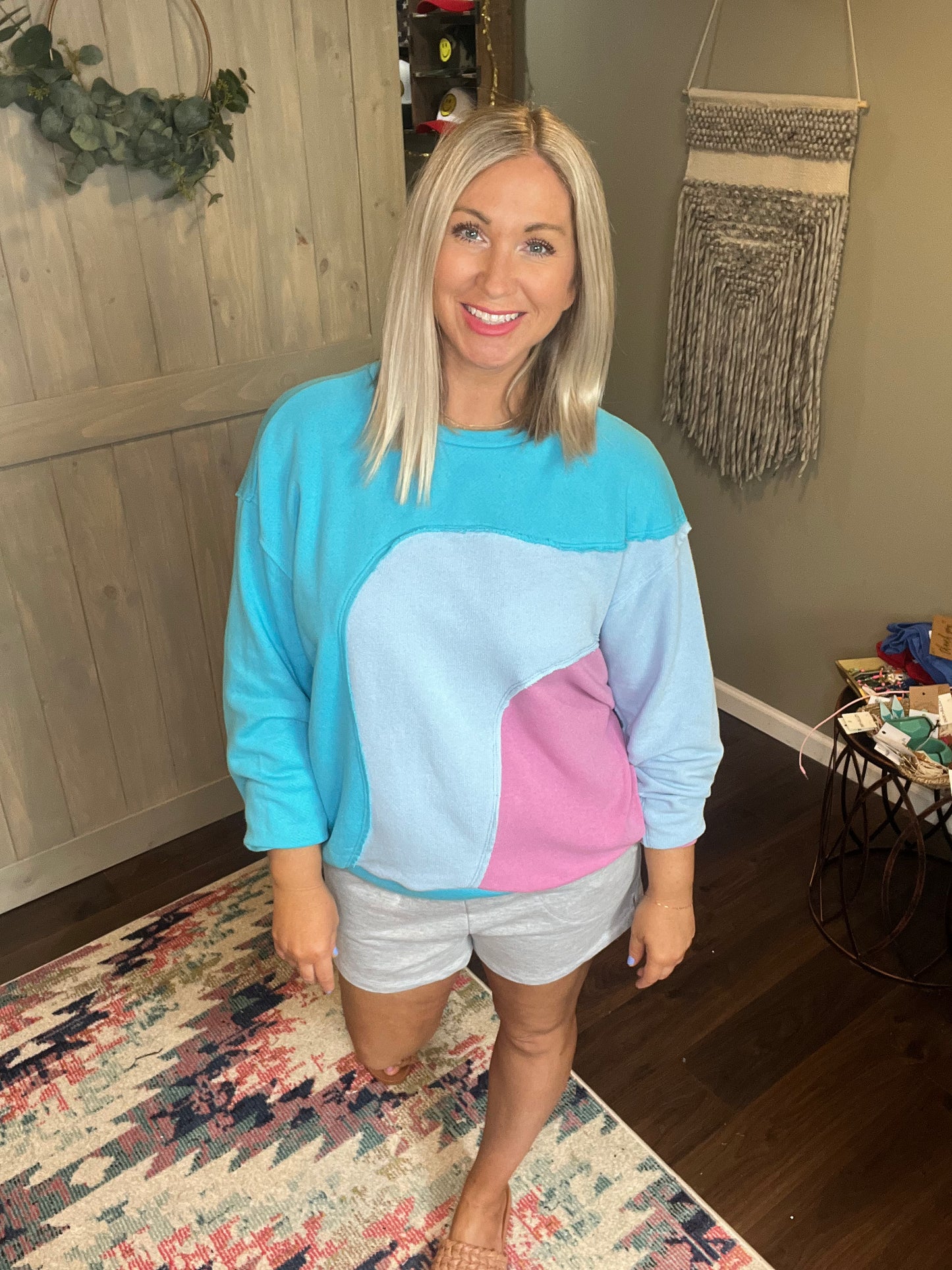 Colorblock French Terry Sweatshirt