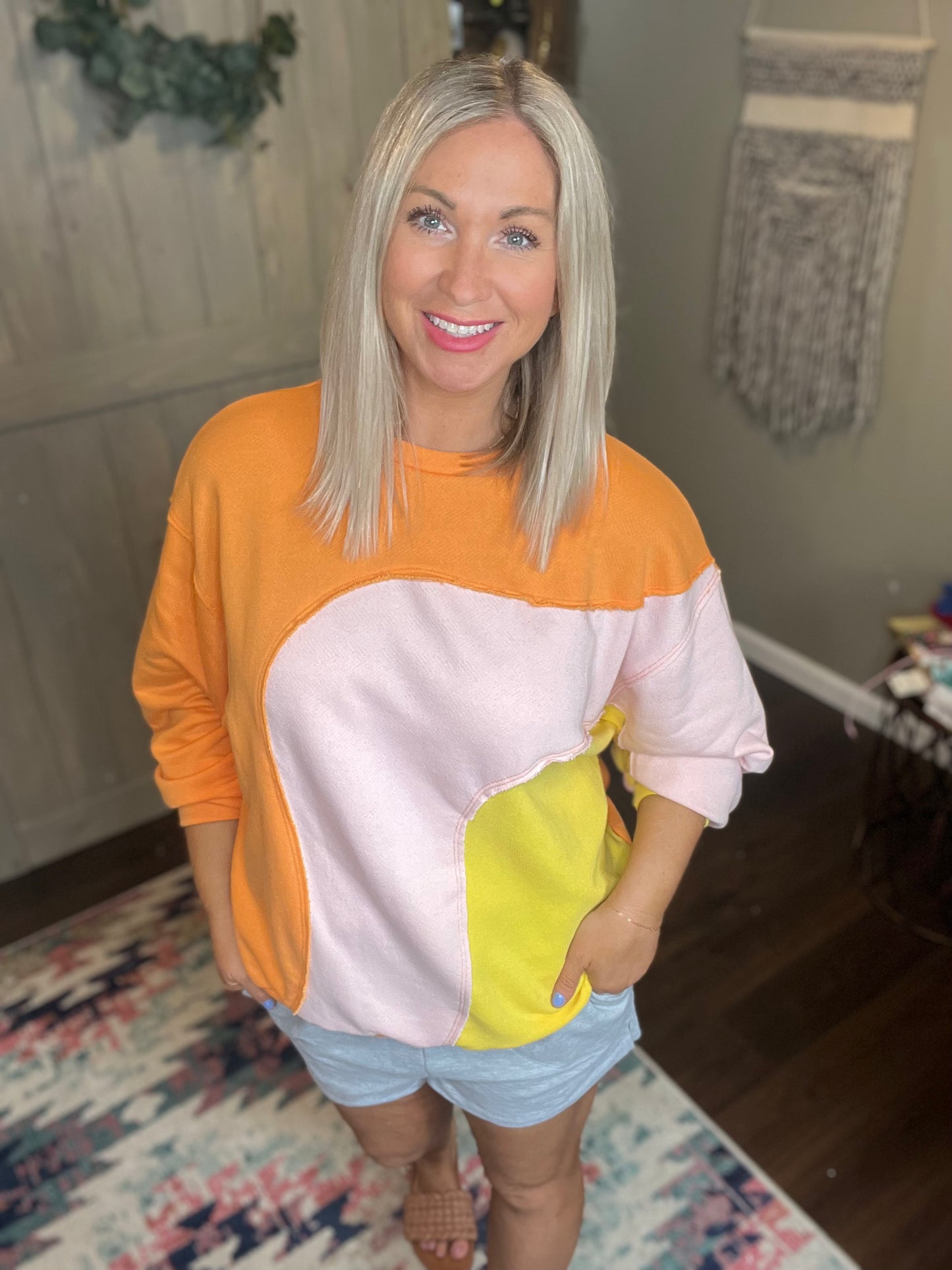 Colorblock French Terry Sweatshirt