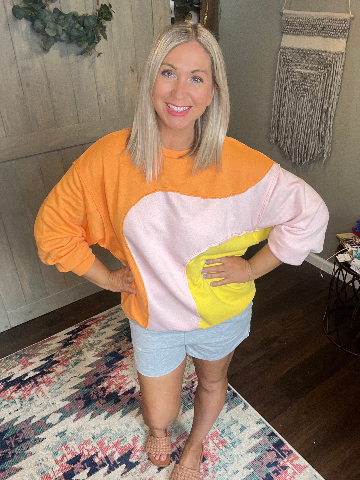 Colorblock French Terry Sweatshirt