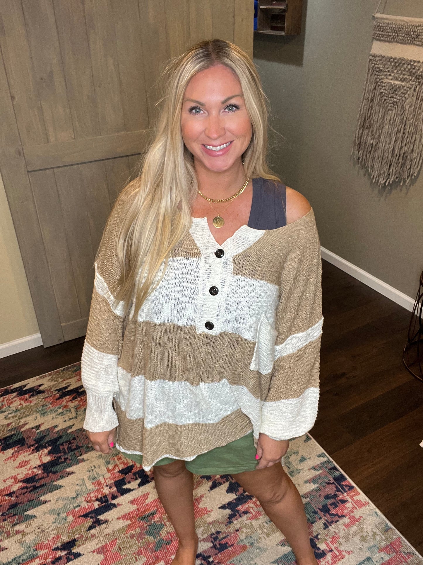 Striped Hi-Lo Sweater