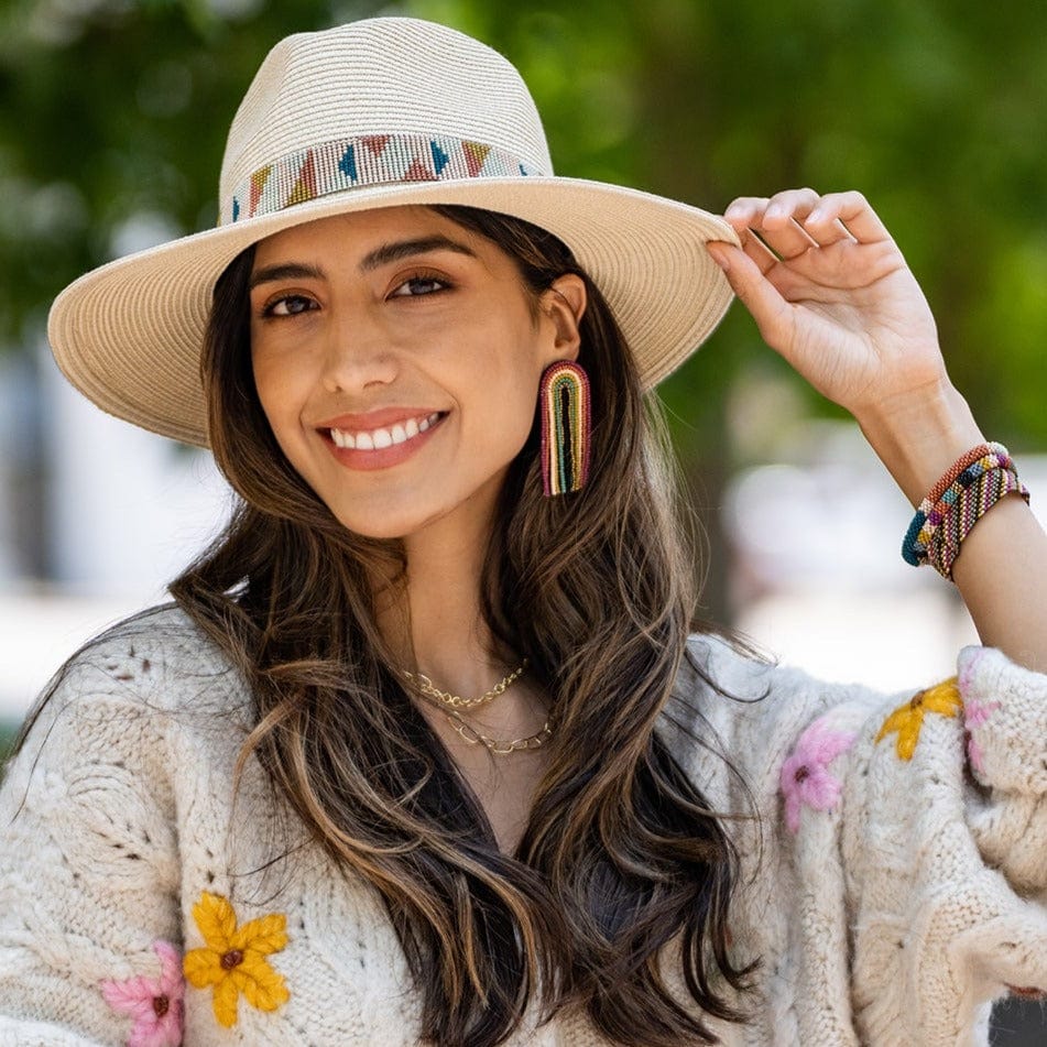 Muted Rainbow Fringe Earrings