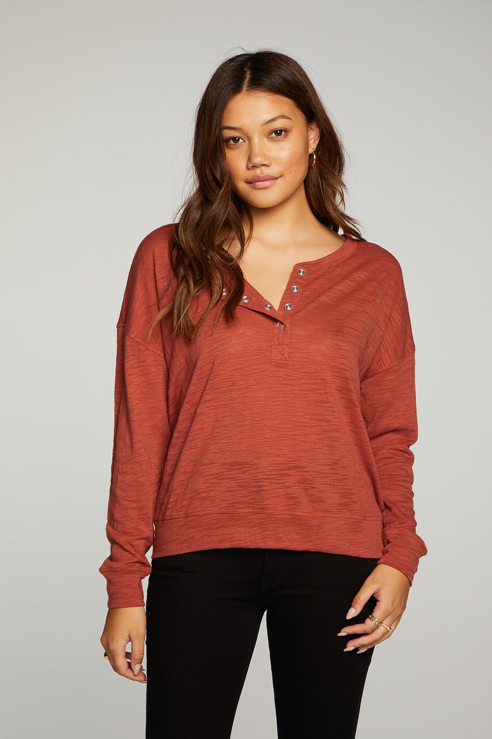 Chaser Slub Jersey Long Sleeve Henley