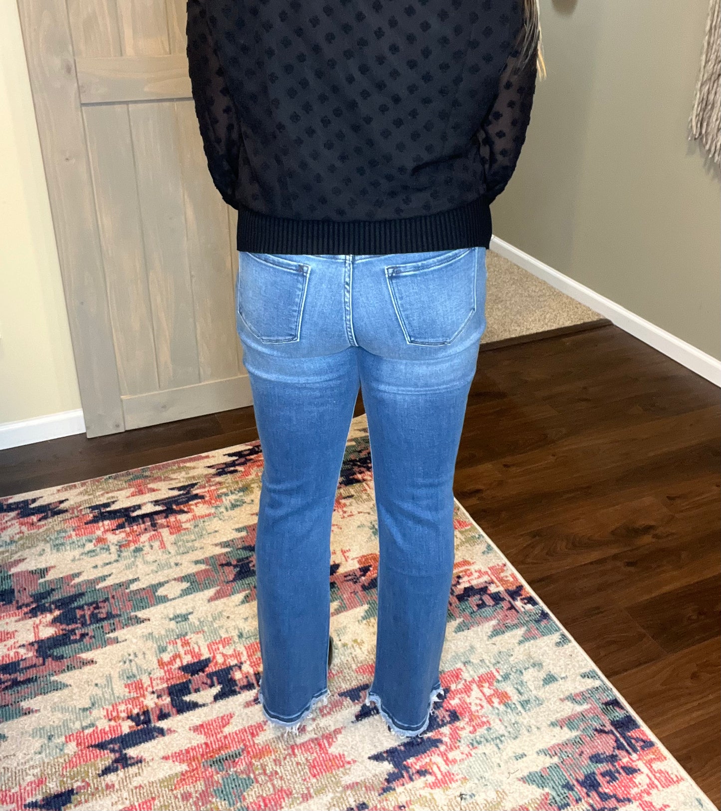 High Rise Button Up Bootcut