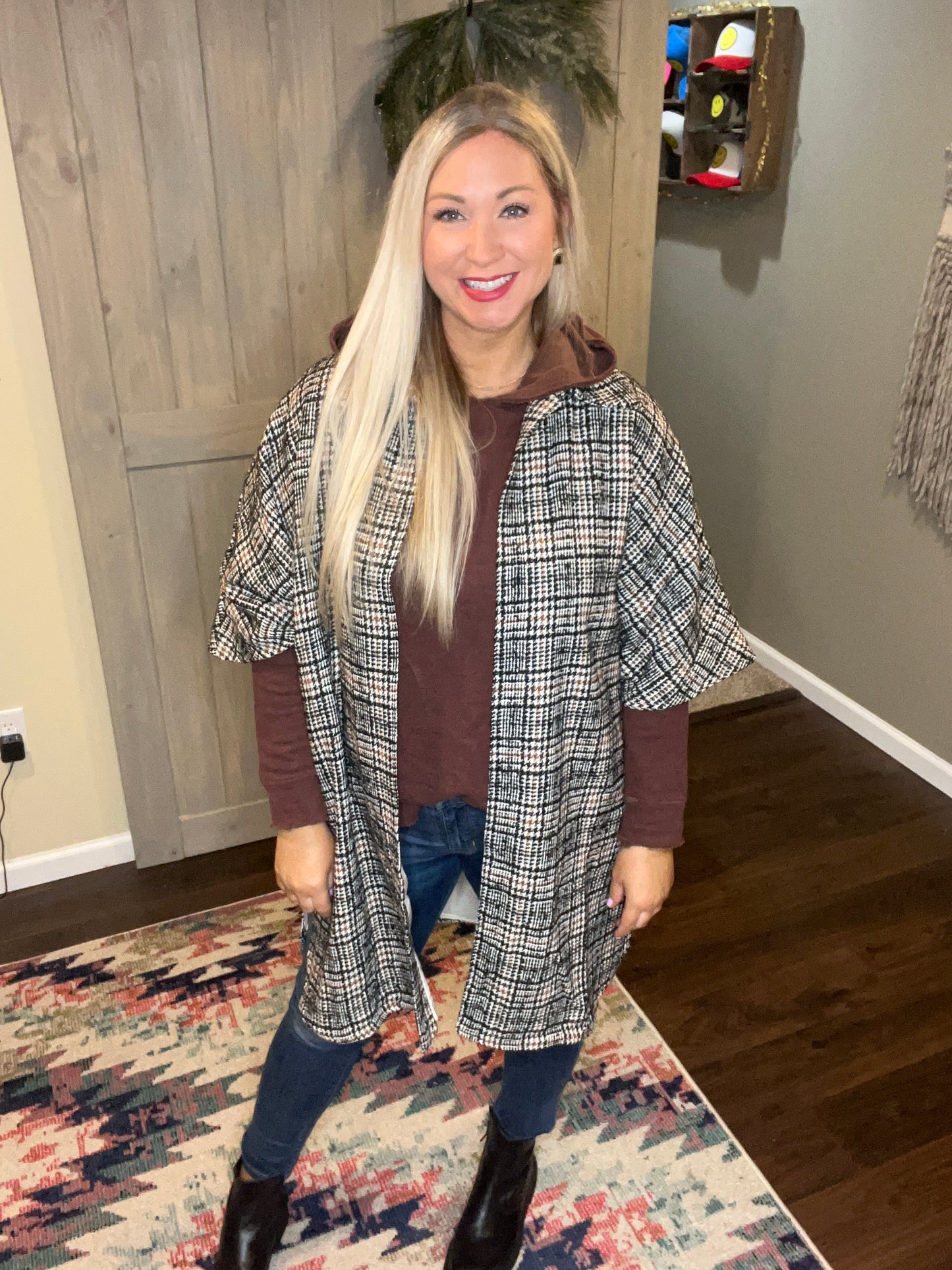 Plaid Statement Coat