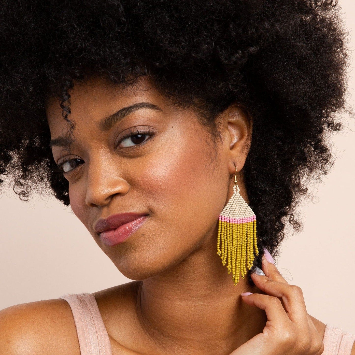 Citron Pink Ivory Earrings