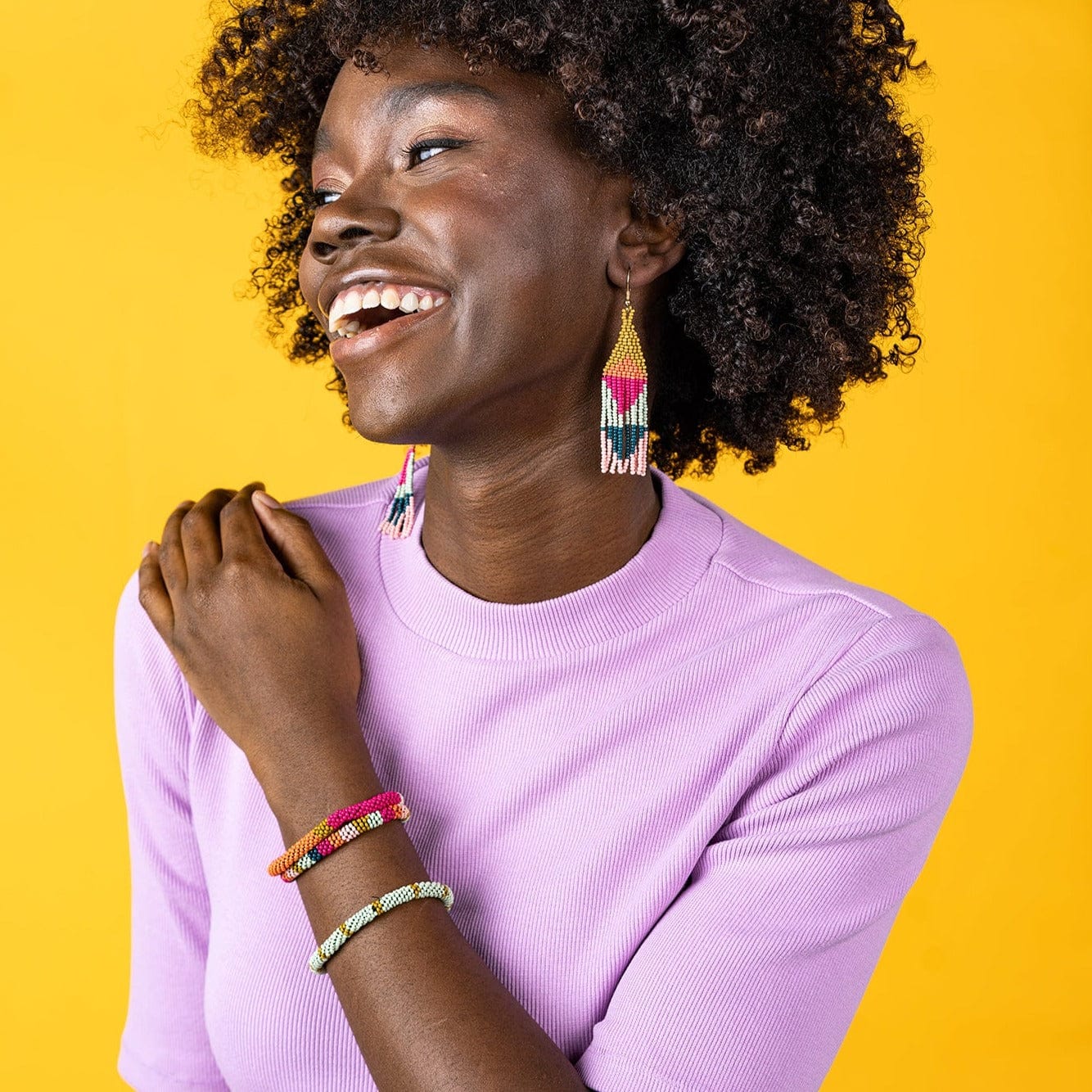 Mint Citron Stripe Bracelet