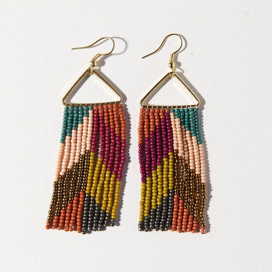 Muted Chevron Triangle Earring