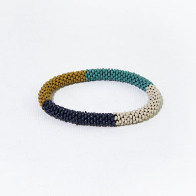 Teal Navy Color Block Bracelet