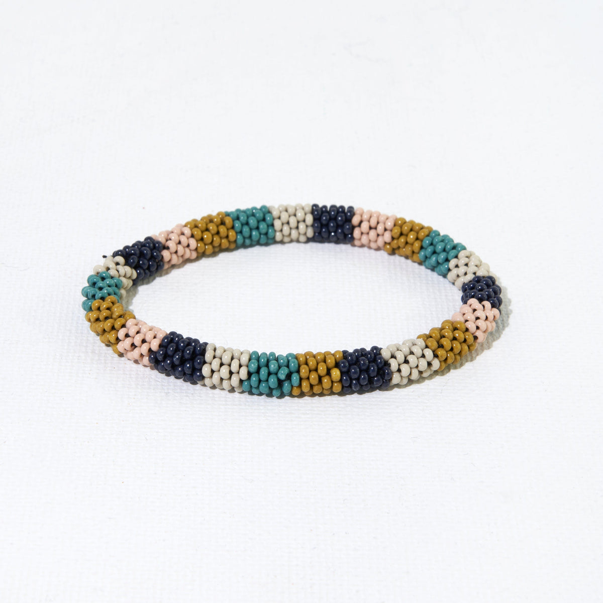 Teal Navy Multi Stripe Bracelet