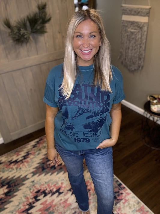 Seattle Aqua Boyfriend Tee
