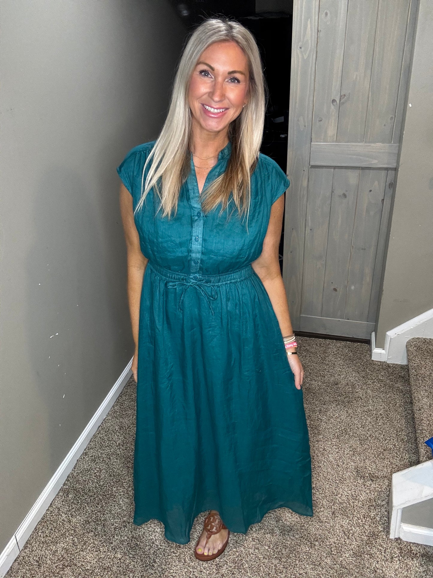 Turks-quoise Midi Dress