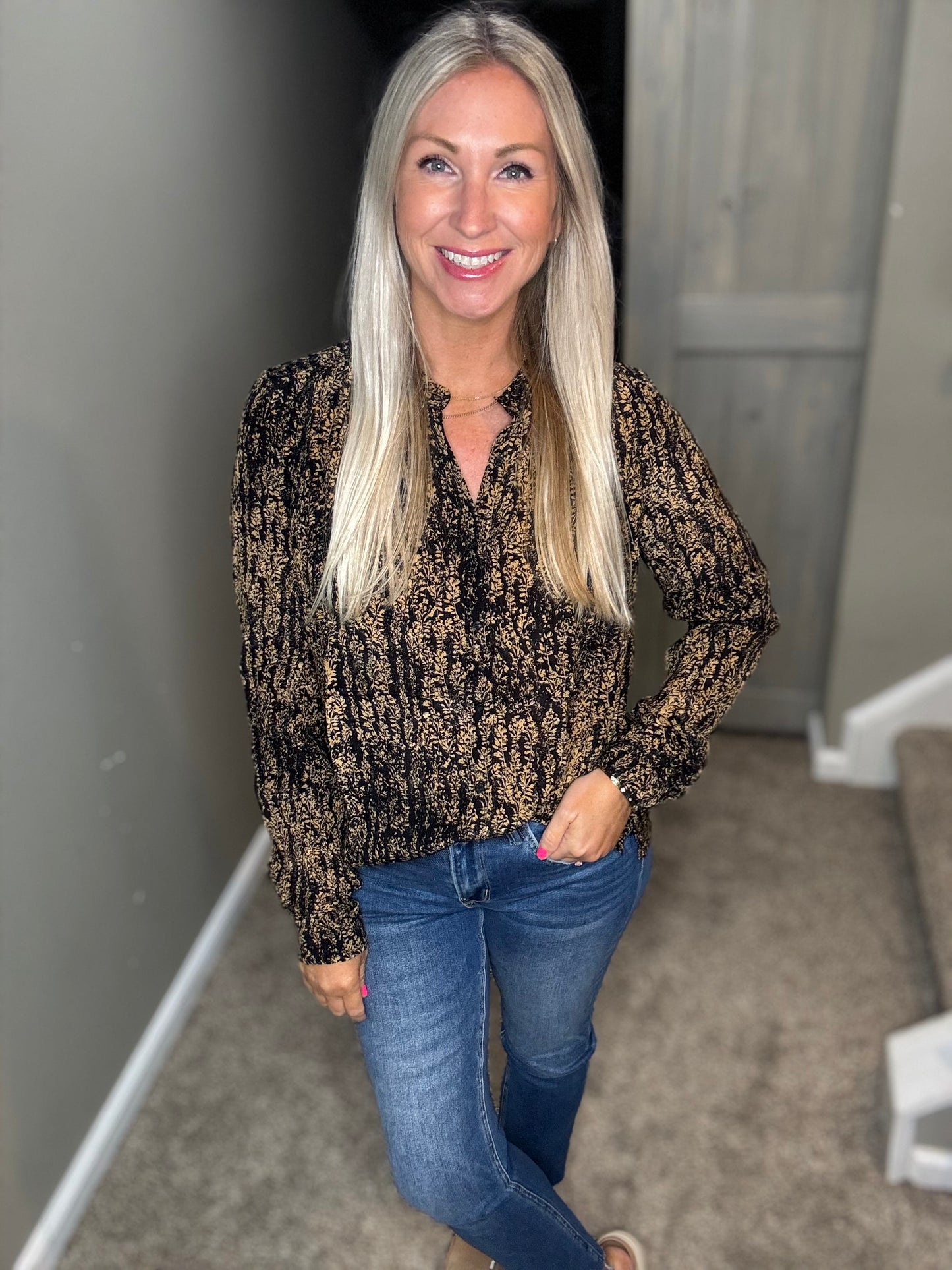 Gold Wisteria Top