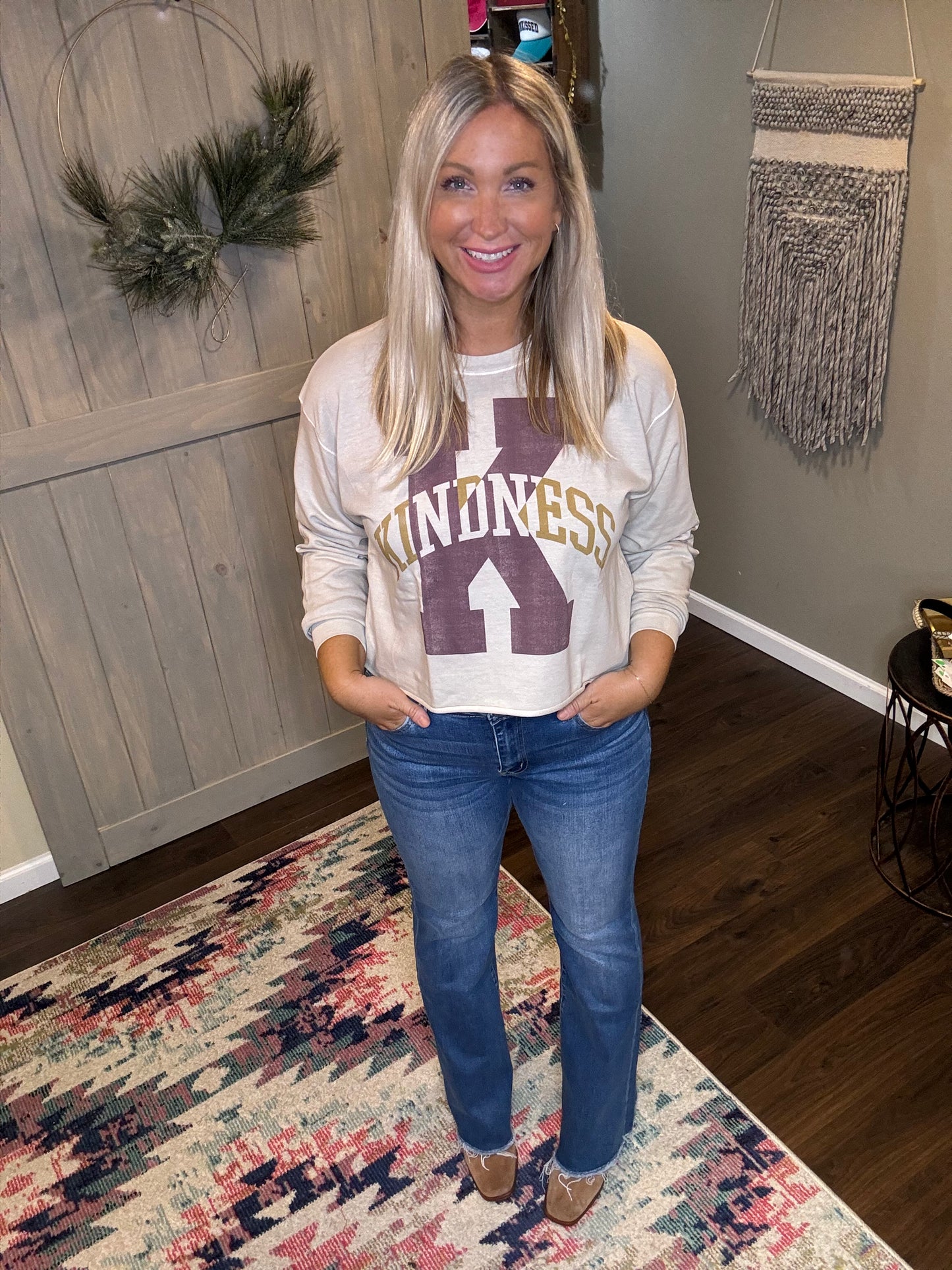 Kindness Crop Long Sleeve