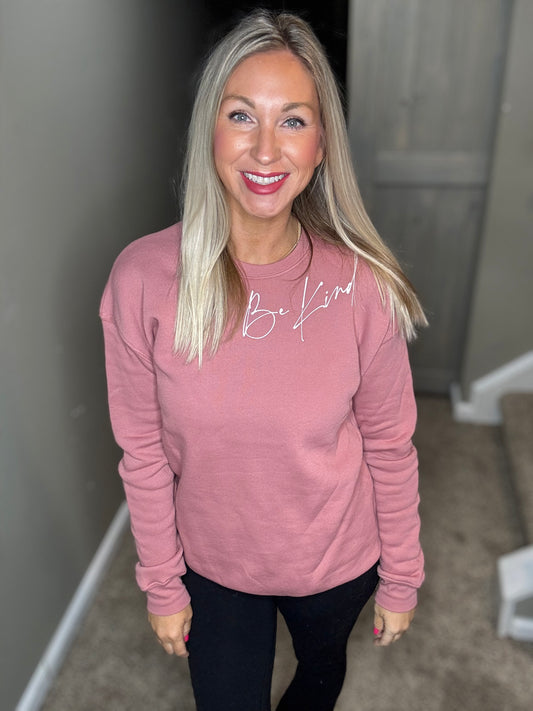Be Kind Sweatshirt - Mauve