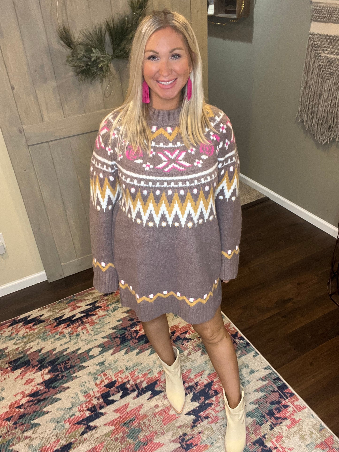 Fair Isle Sweater Dress