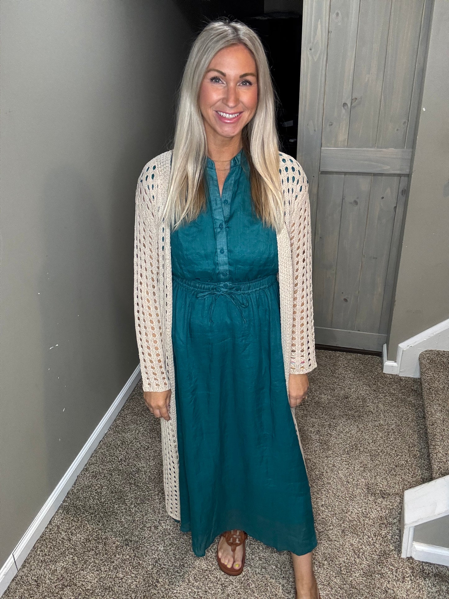 Turks-quoise Midi Dress
