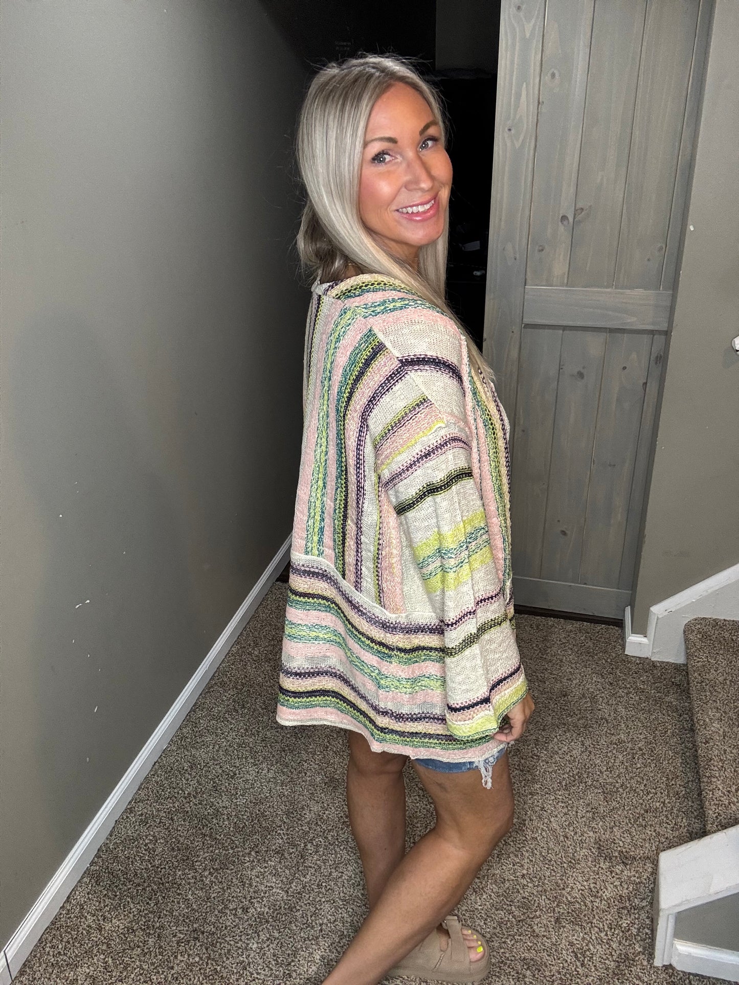 Bermuda Striped Cardigan