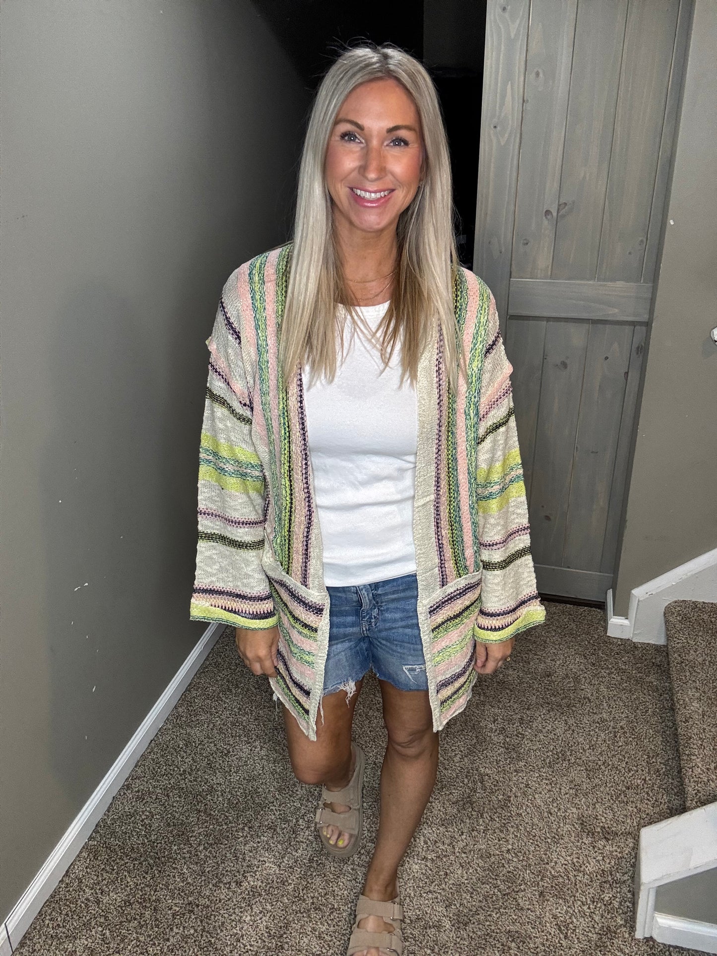Bermuda Striped Cardigan