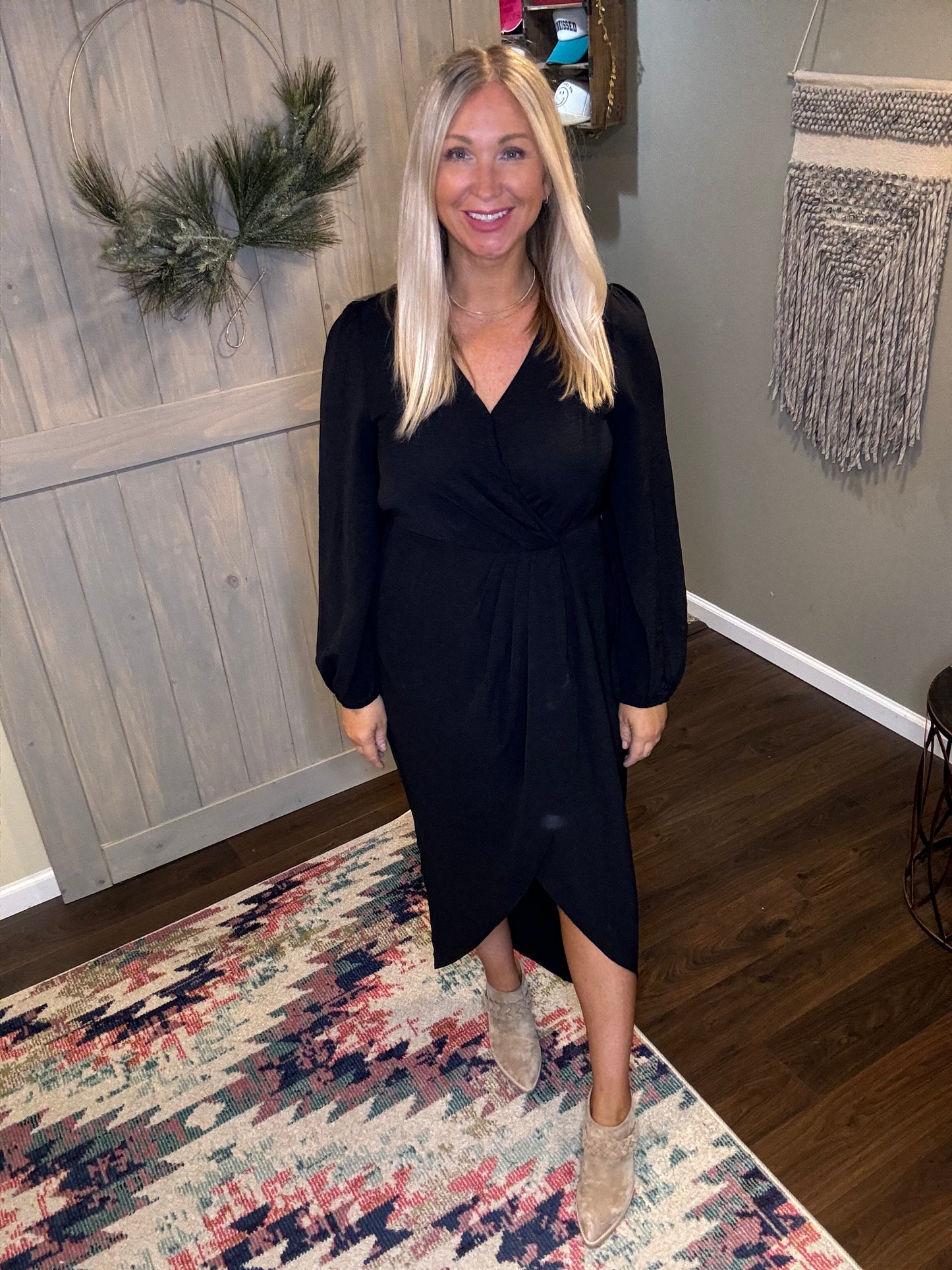 Wrap Tulip Midi Dress