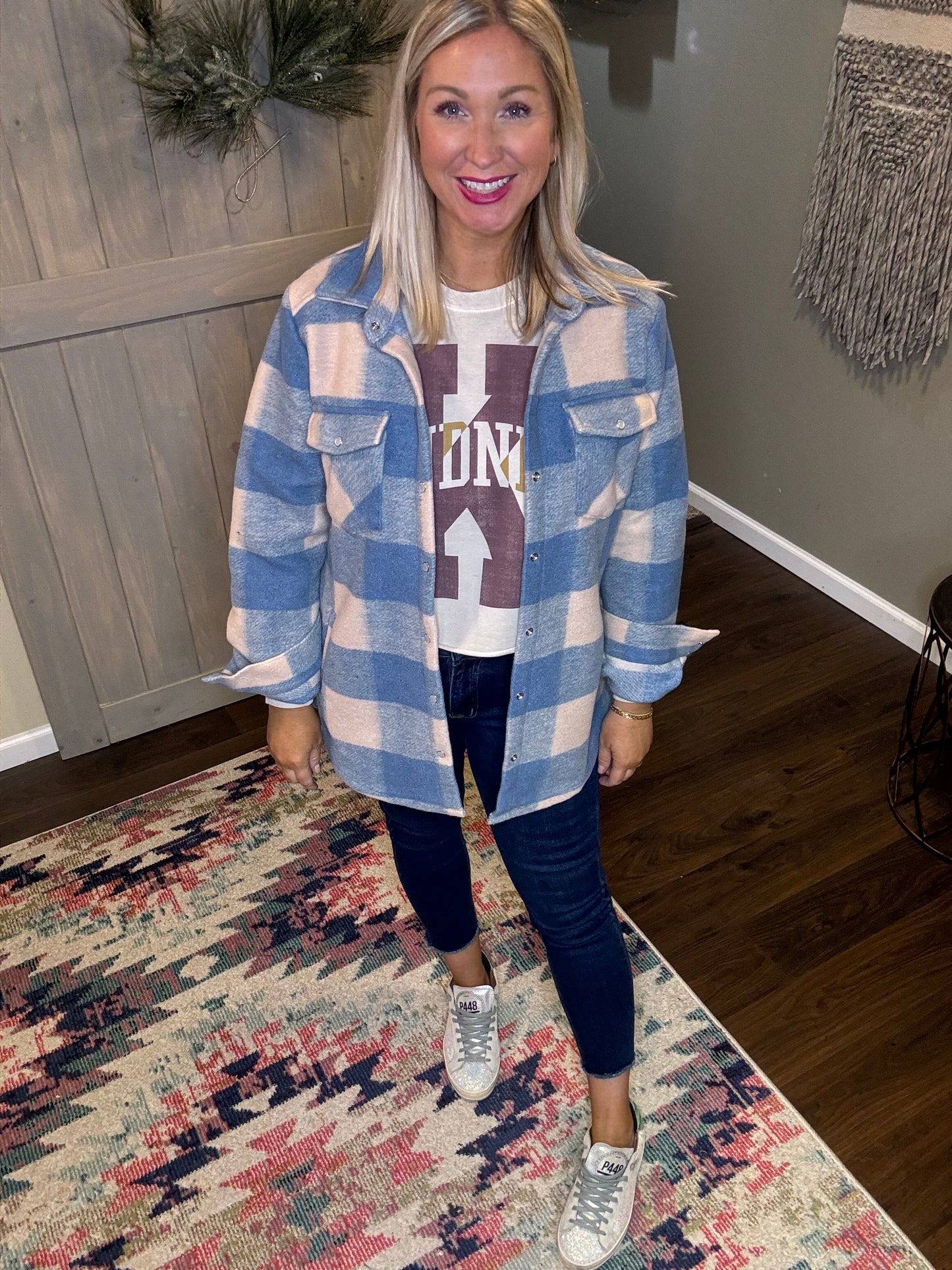 Checkered Brushed Flannel Shacket