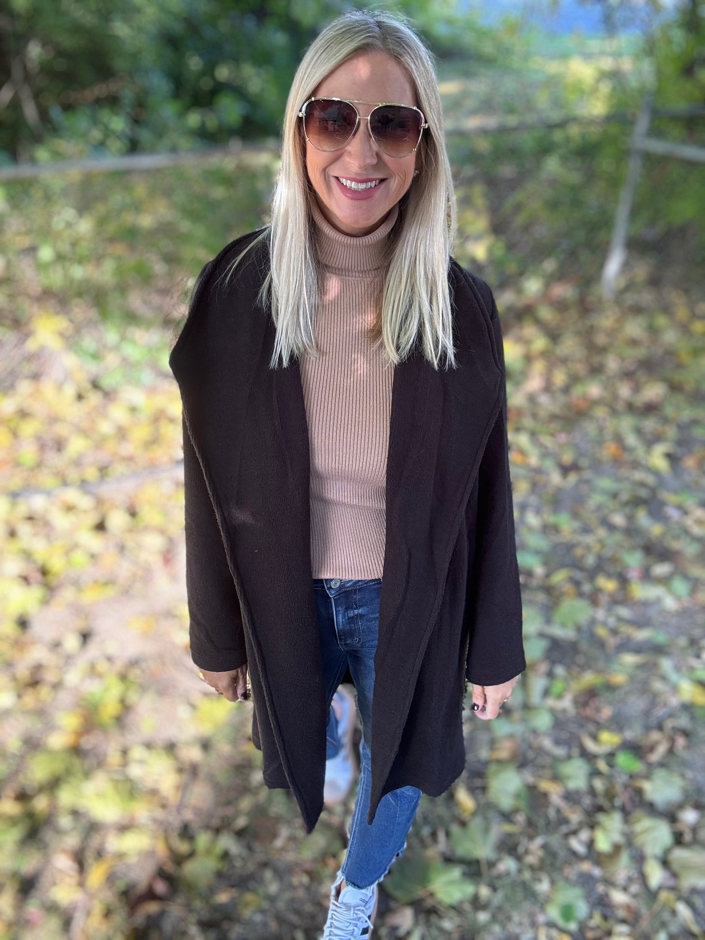Latte Ribbed Turtleneck