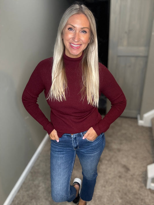 Merlot Ribbed Top