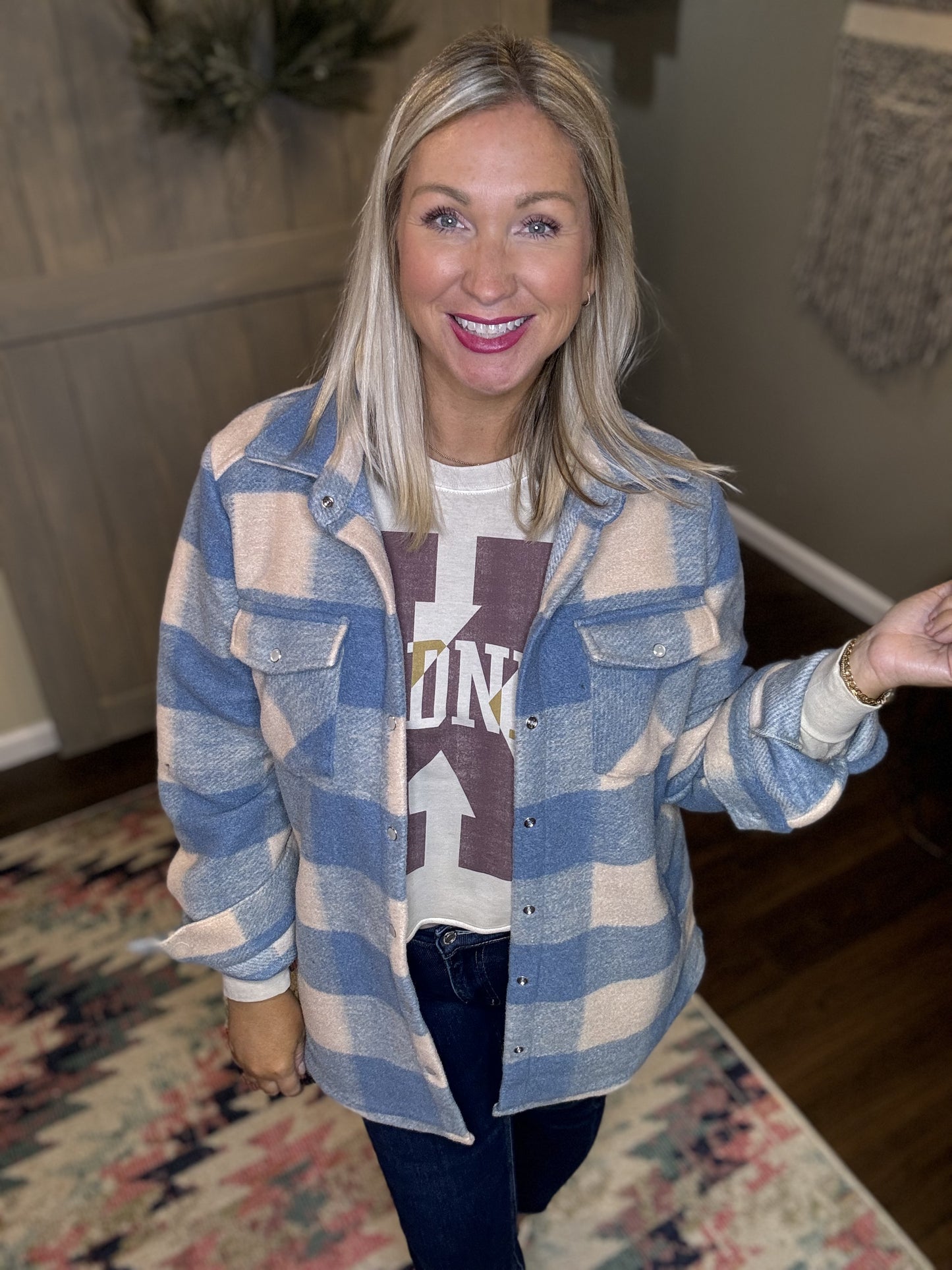 Checkered Brushed Flannel Shacket