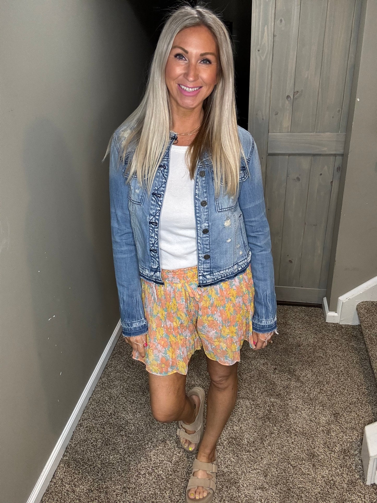 Floral Chiffon Shorts