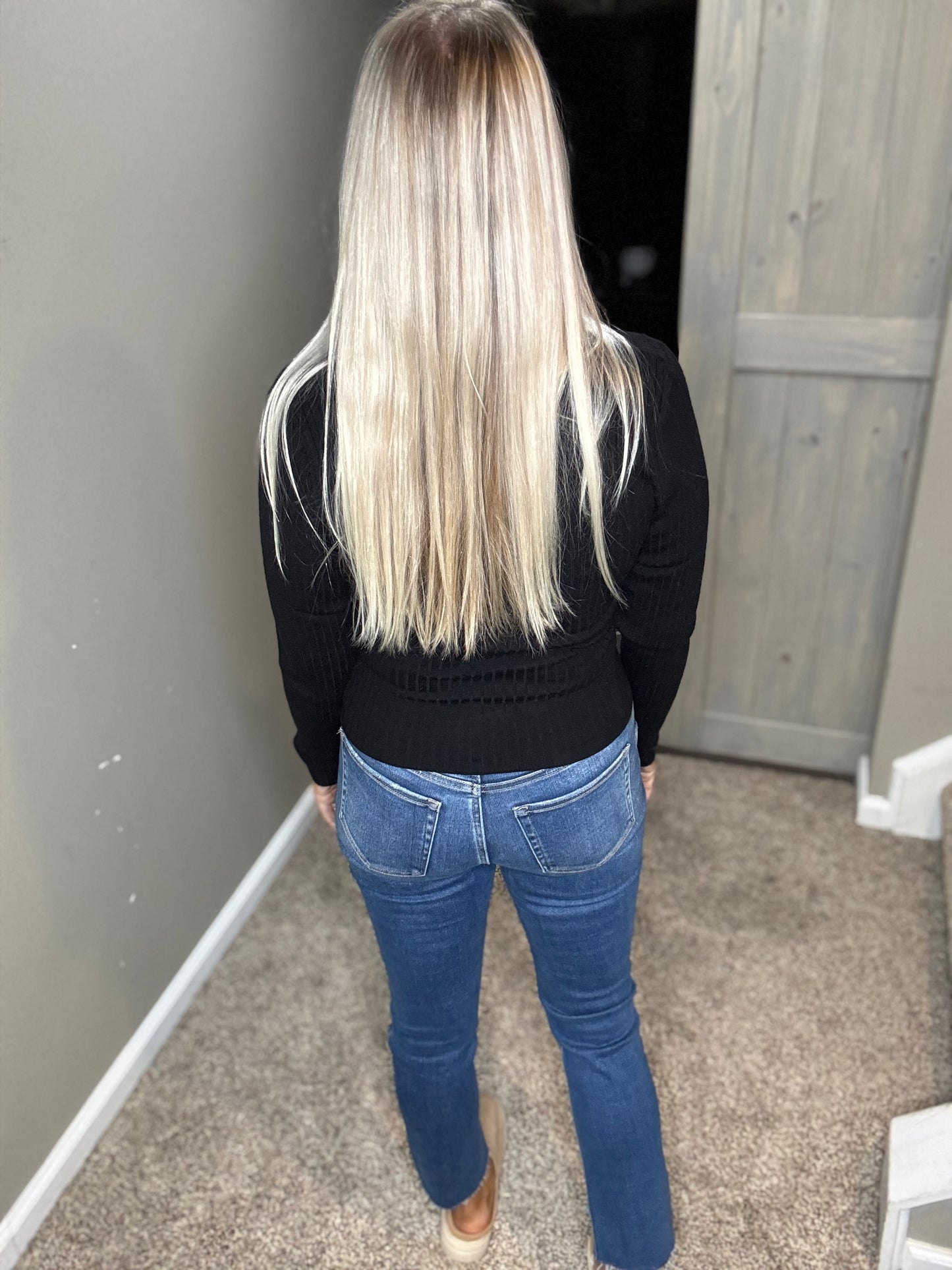 Black Wrap Sweater
