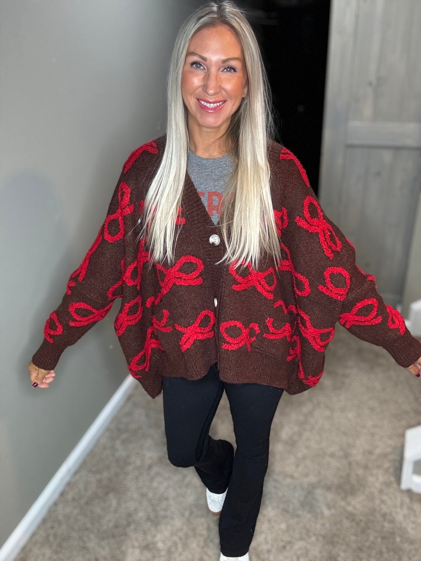 Bow Oversized Cardigan