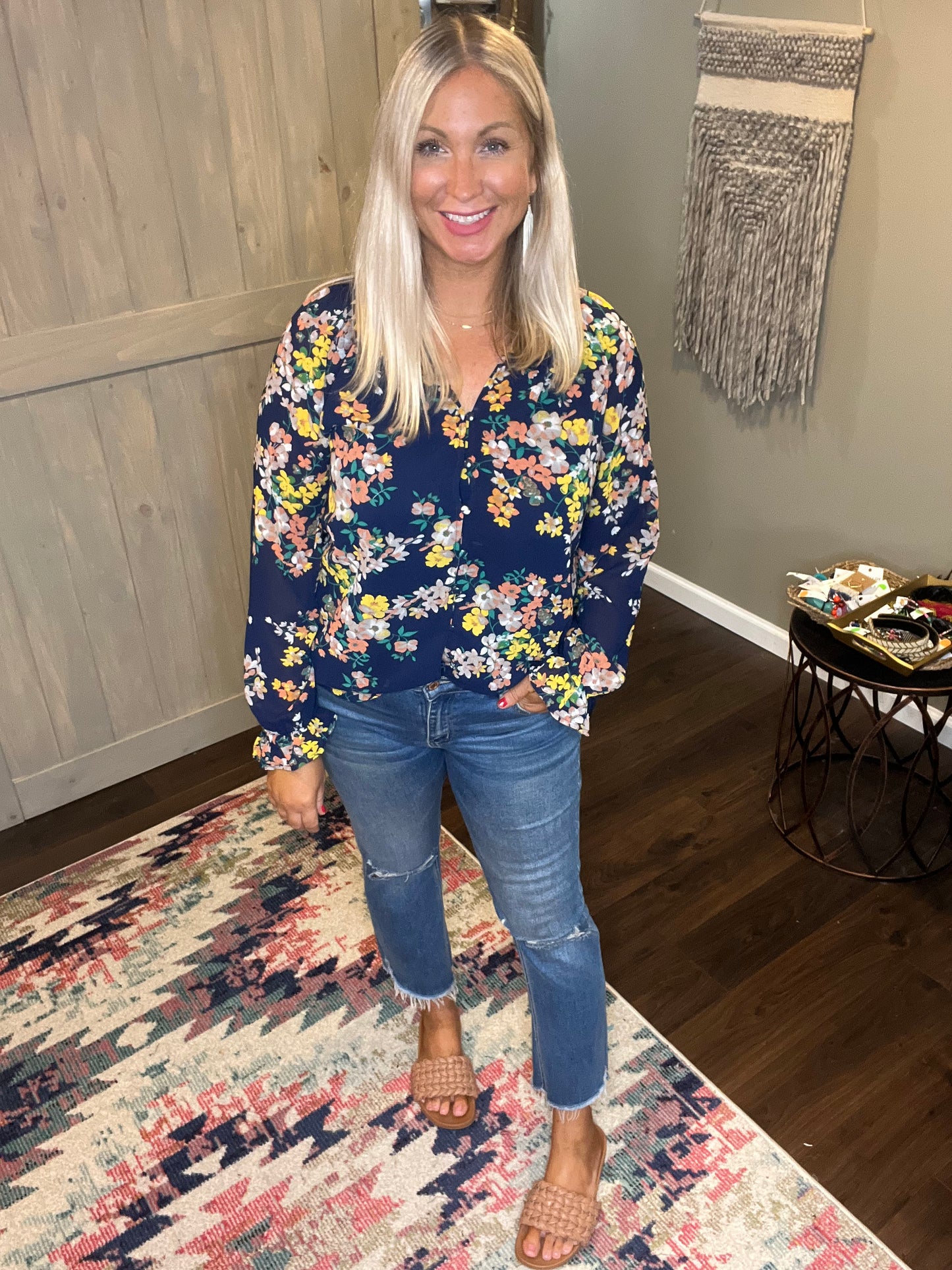Floral Button Down Blouse