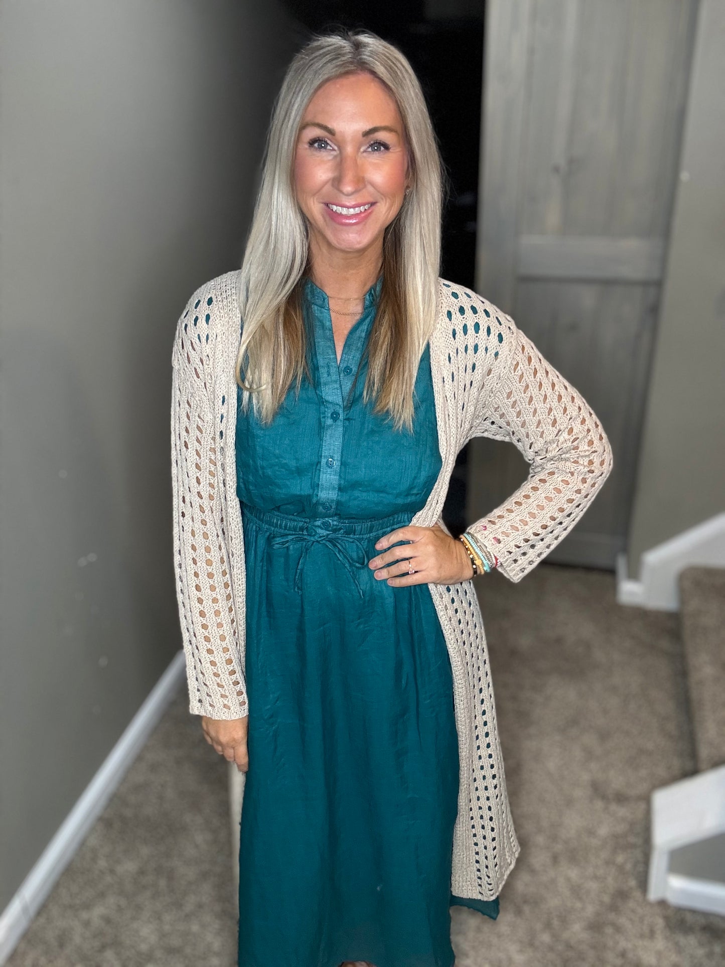 Turks-quoise Midi Dress