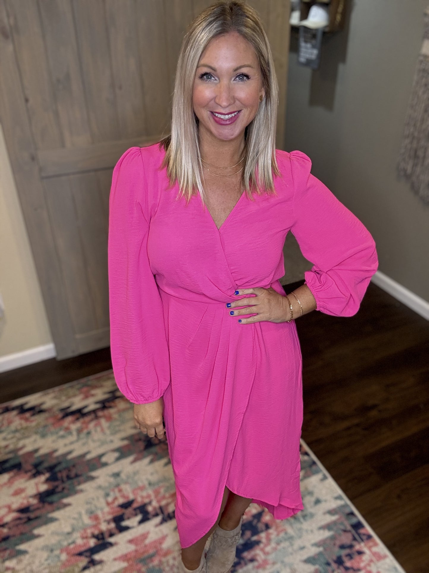 Wrap Tulip Midi Dress