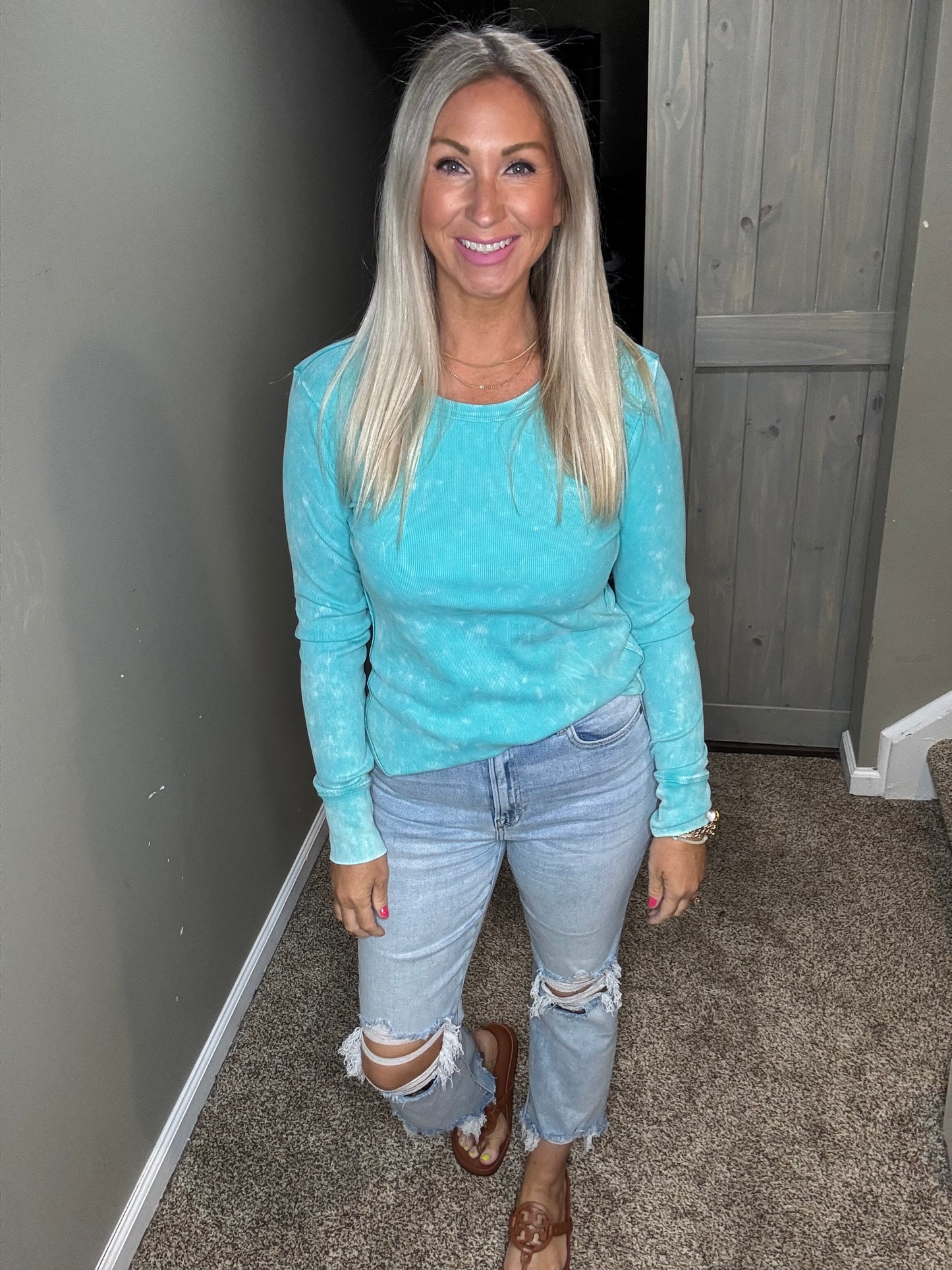 Seafoam Ribbed Top
