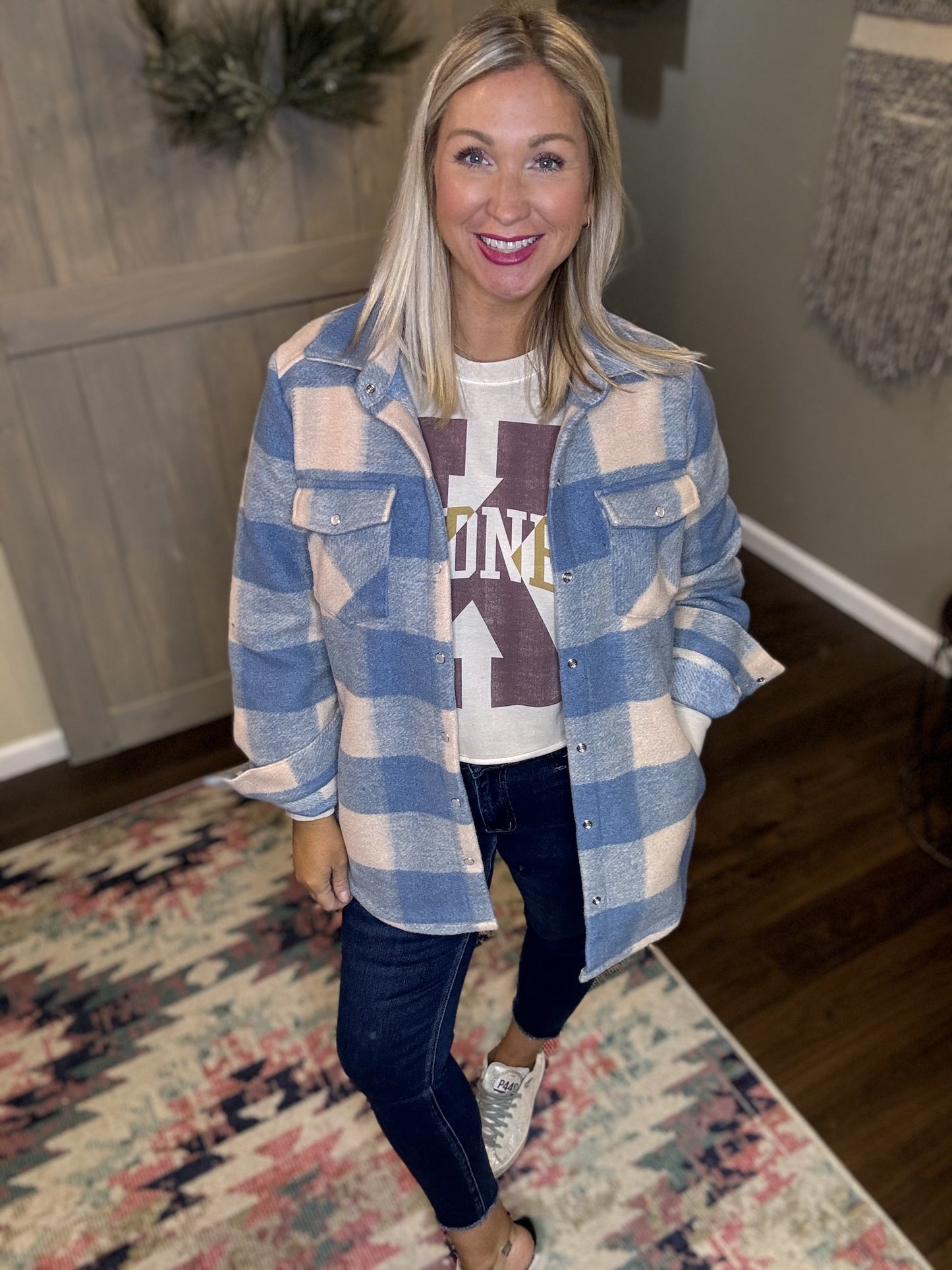 Checkered Brushed Flannel Shacket