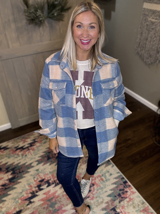 Checkered Brushed Flannel Shacket
