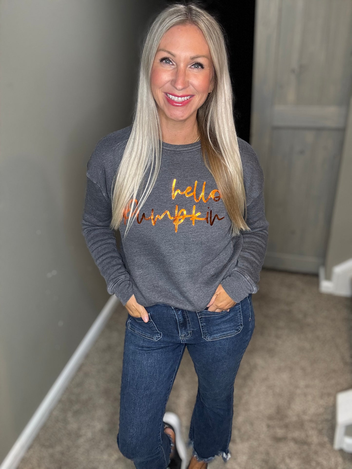 Hello Pumpkin Mineral Wash Sweatshirt