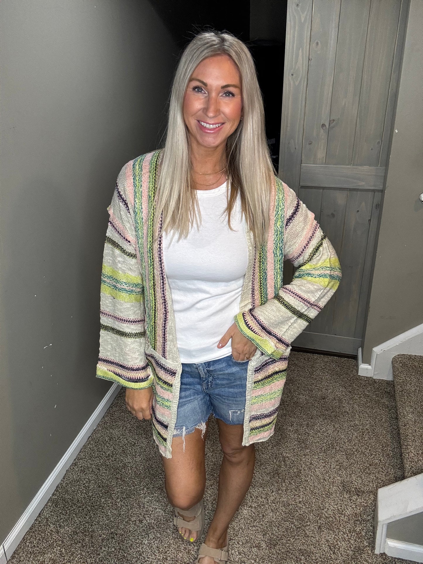 Bermuda Striped Cardigan