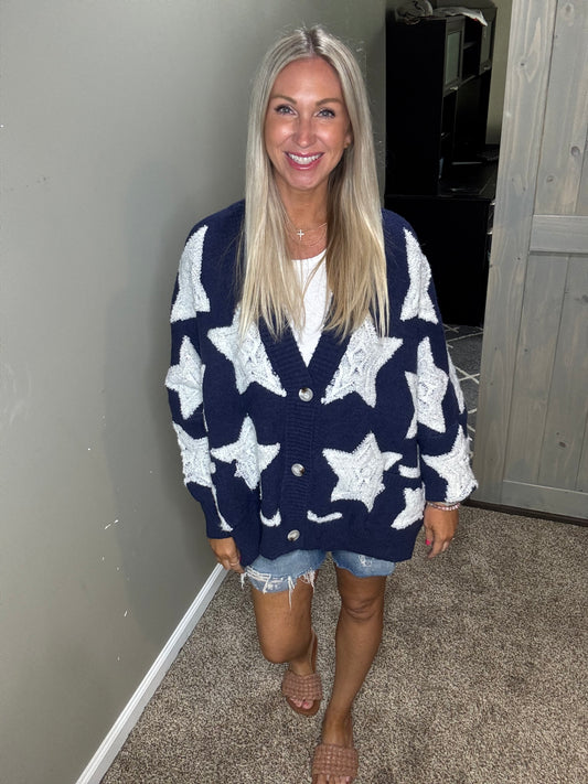 Oversized Star Cardigan
