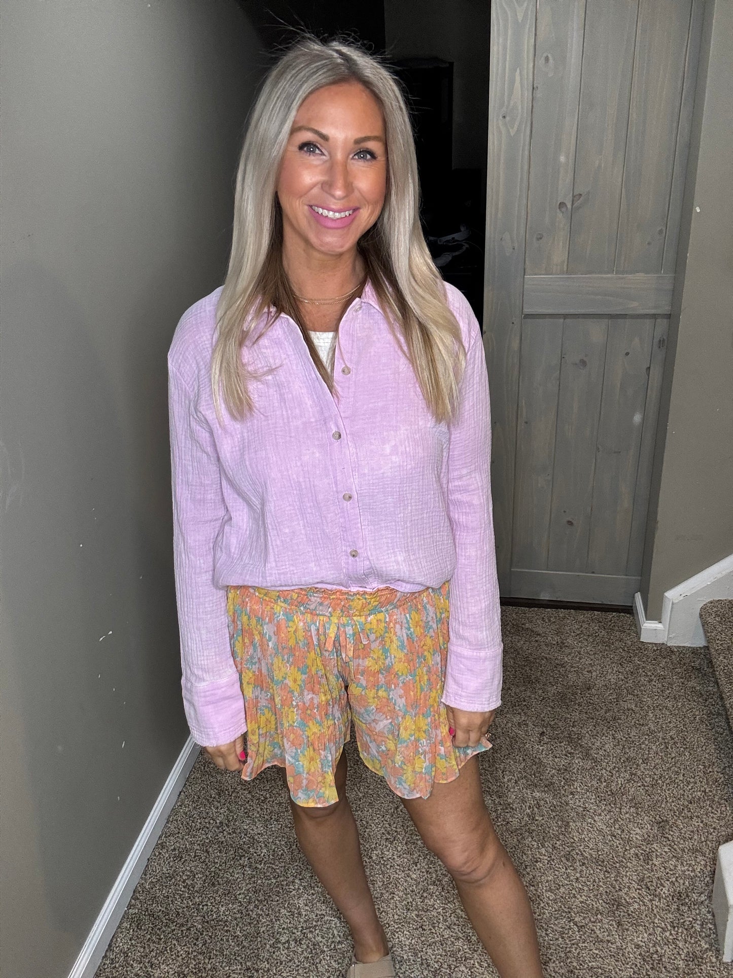 Floral Chiffon Shorts
