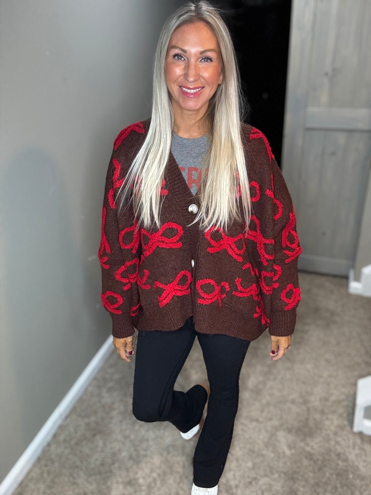 Bow Oversized Cardigan