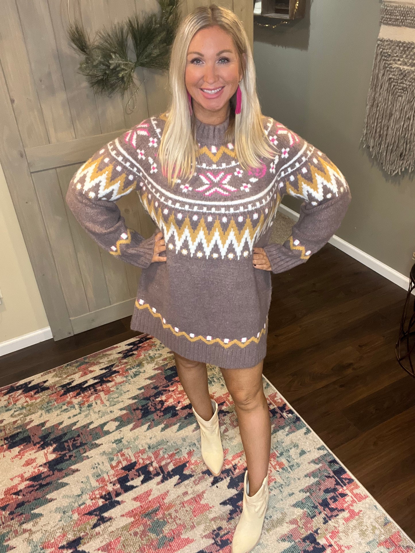 Fair Isle Sweater Dress