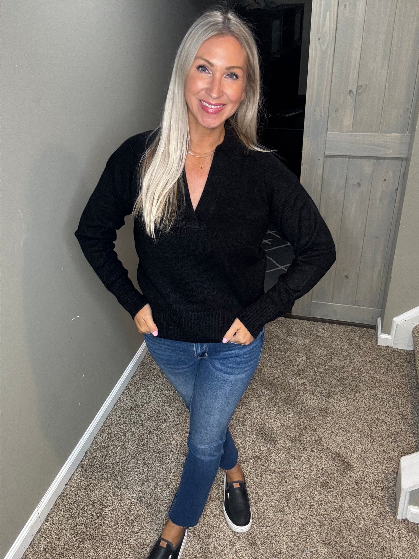 Black Collar Sweater