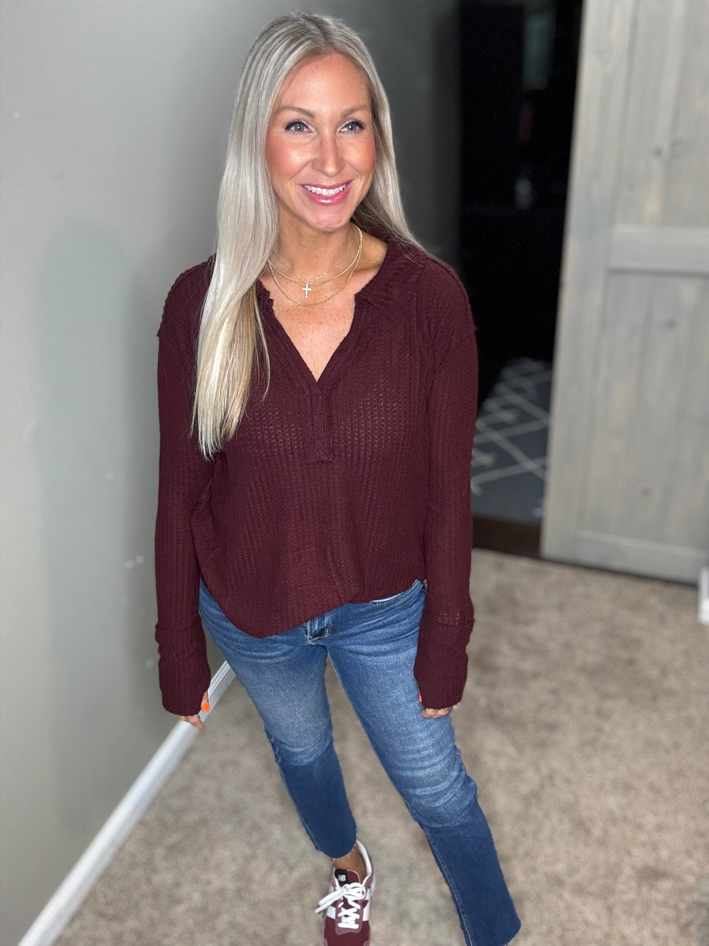 Wine Waffle Henley