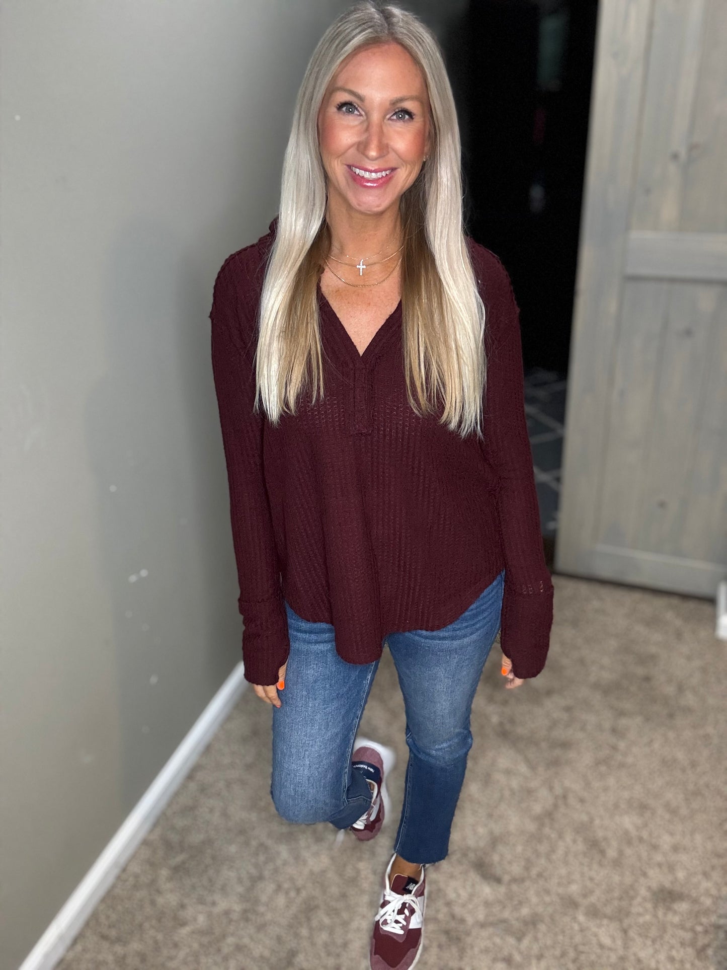 Wine Waffle Henley