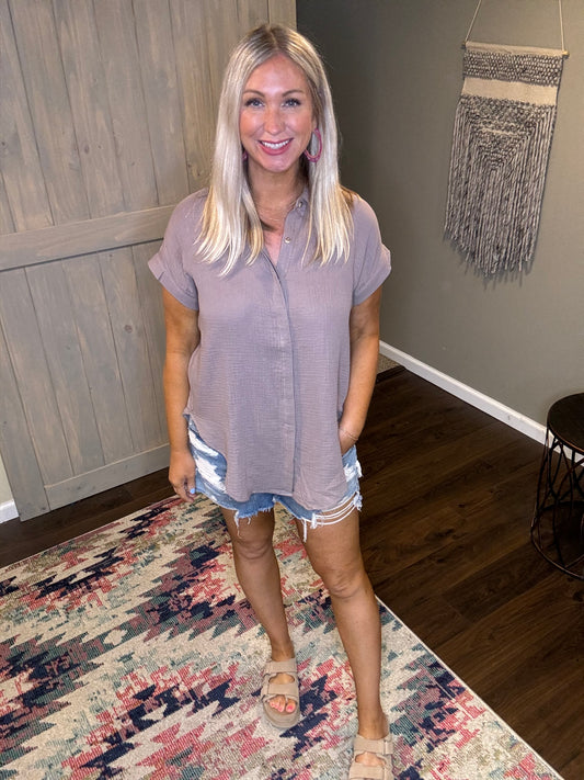 Button Up Gauze Shirt