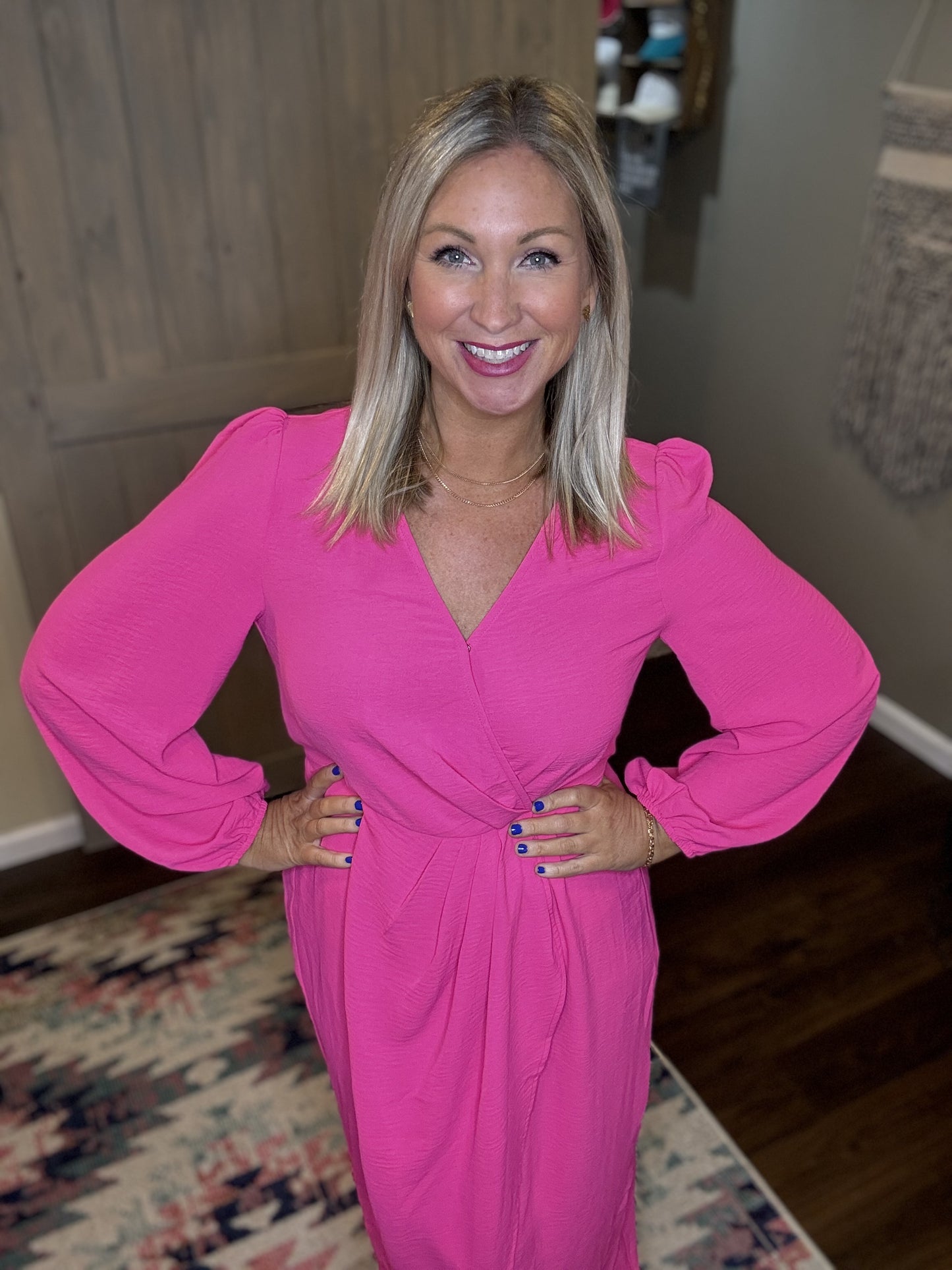 Wrap Tulip Midi Dress