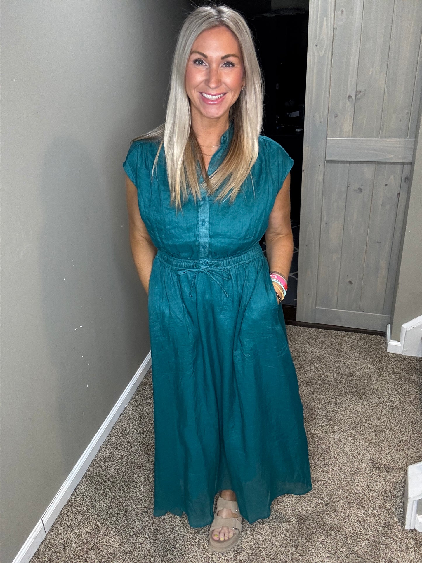 Turks-quoise Midi Dress