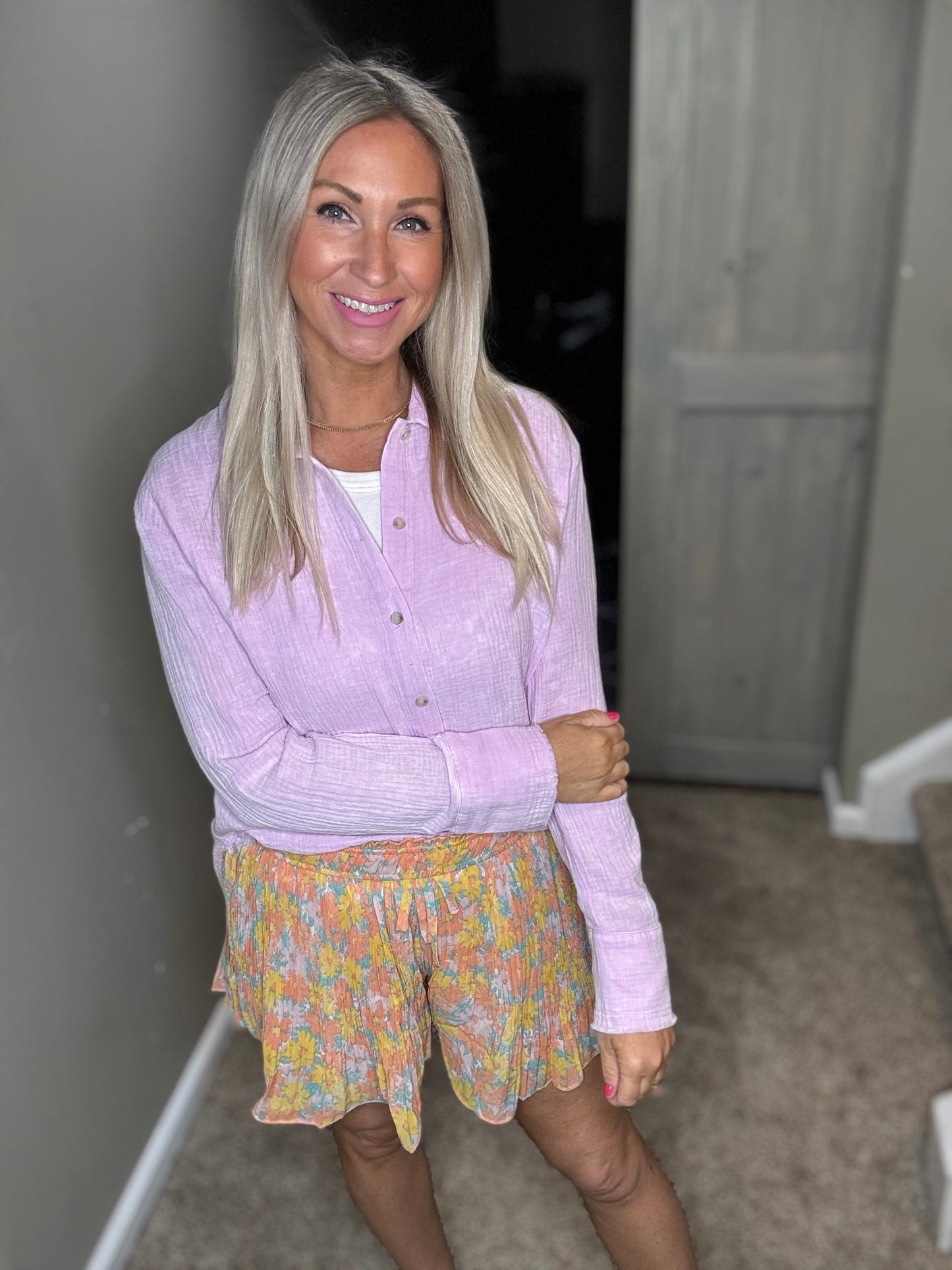 Floral Chiffon Shorts